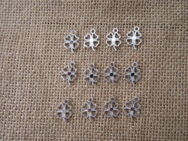 200Pcs Alloy Flat Leaf Beads Charms Pendants Wholesale
