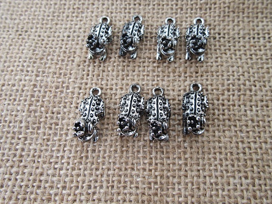 100Pcs 3D The Frog Prince Beads Charms Pendants Wholesale - Click Image to Close