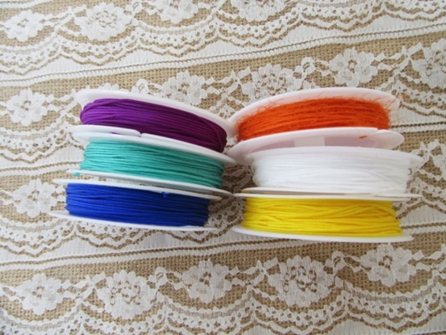 6Pcs Nylon Wire Hemp Thread Cord for DIY Handcraft Assorted