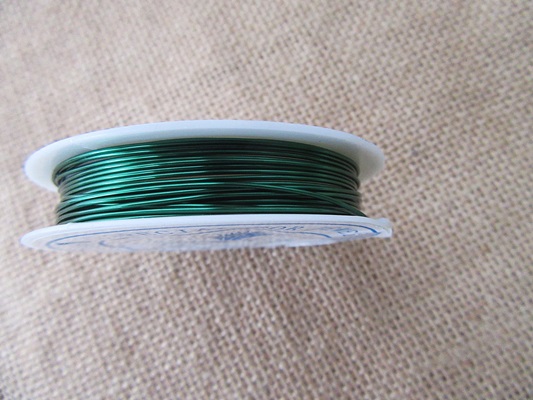 10Pcs X 3.6m Green Copper Wire for Jewellery Making 1mm Dia - Click Image to Close