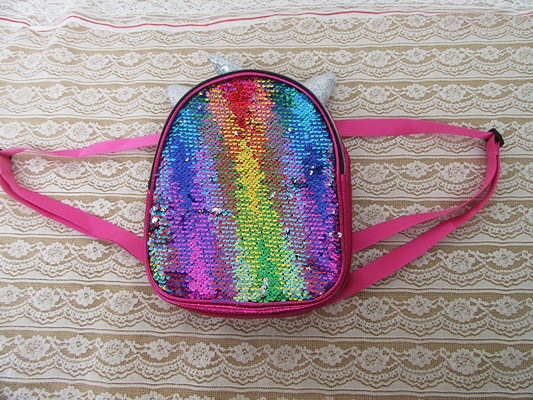 1Pc Cute Shiny Sequins Little Girl's Back Pack Bag Randomly Desi - Click Image to Close