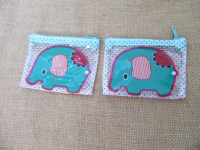 24Pcs Elephant Pattern Wallets Zipper Coin Purse