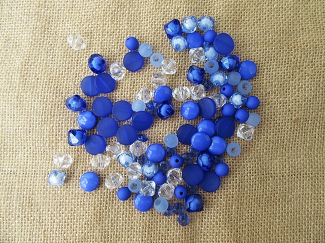4Packets x 90g Royal Blue Craft Loose Beads for Kids Retail Pack 4Packets x 90g Royal Blue Craft Loose Beads for Kids Retail Pack