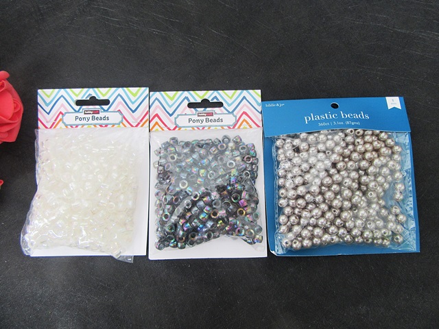 3Packets Shiny AB Plastic Pony Beads Plastic Loose Beads 8mm Dia - Click Image to Close