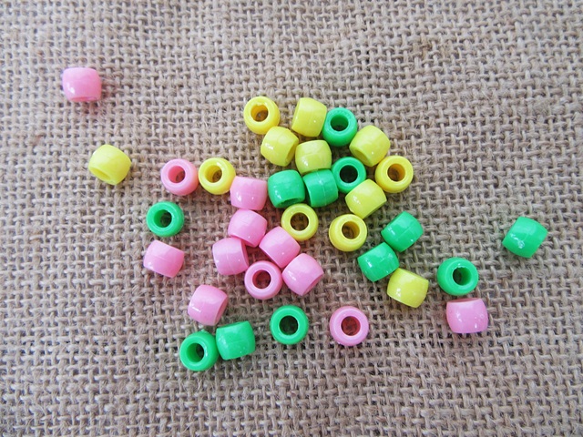18Packs x 16pcs Plastic Pony Beads Loose Beads Mixed be-p-ch336 - Click Image to Close