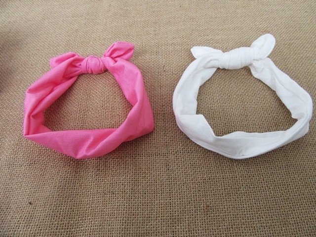 12Pcs Wide Elastic Head Band Mixed Color