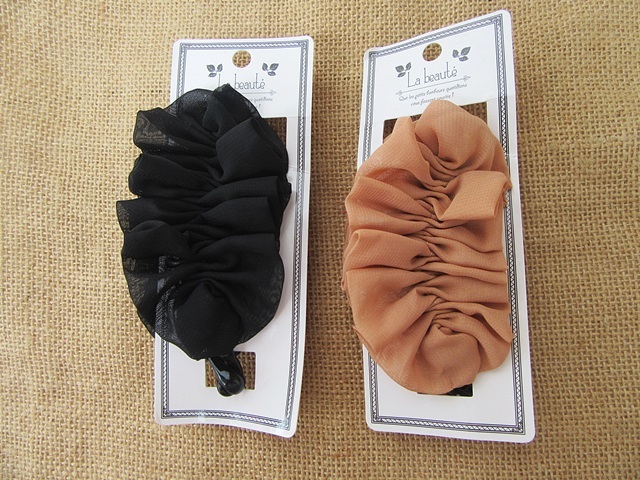 6Pcs Organza on Banana Clip Hair Clips Bobby Pins Mixed Color 6Pcs Organza on Banana Clip Hair Clips Bobby Pins Mixed Color