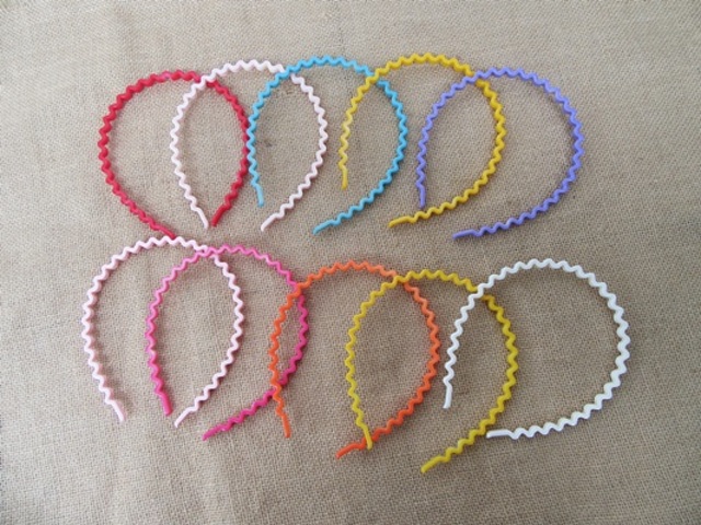 20Pcs DIY Waved Headbands Hair Clips Hair Hoop 5MM Mixed - Click Image to Close