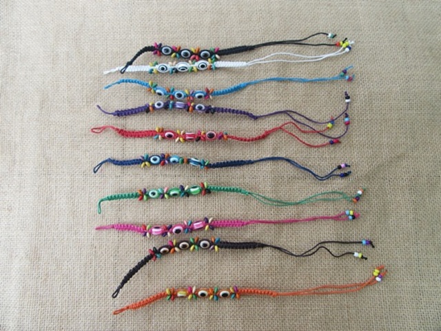 10Pcs Handmade Unique Eyeball Knitted Bracelets Mixed 10Pcs Handmade Unique Eyeball Knitted Bracelets Mixed