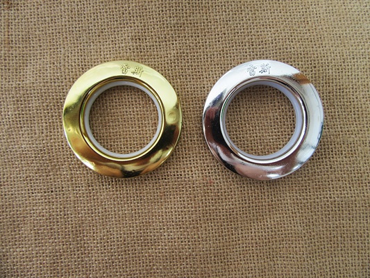 12Pcs Golden or Silver Curtain Rod Ring 40mm Inner Dia - Click Image to Close