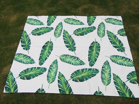 1X New 142x175cm Hemp Leaf Table Cloth Garden Style - Click Image to Close