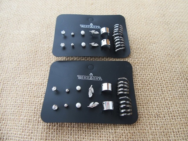3sheet x 6pairs Day Change Earring Studs Assorted 3sheet x 6pairs Day Change Earring Studs Assorted