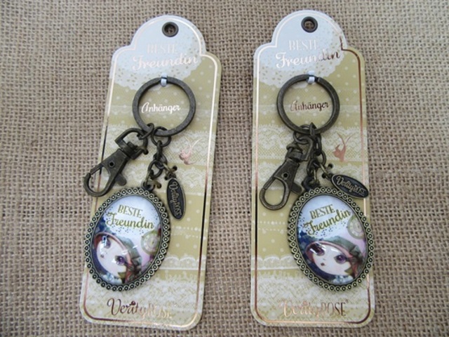 12Pcs Alloy Zinc Antique Unique Oval Key Ring 12Pcs Alloy Zinc Antique Unique Oval Key Ring