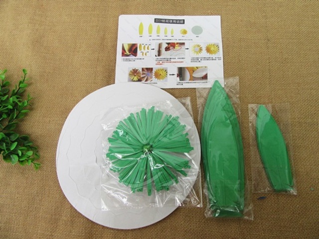 3Pcs Funny DIY Make Chrysanthemum Paper Flowers Kids Craft Scrap - Click Image to Close