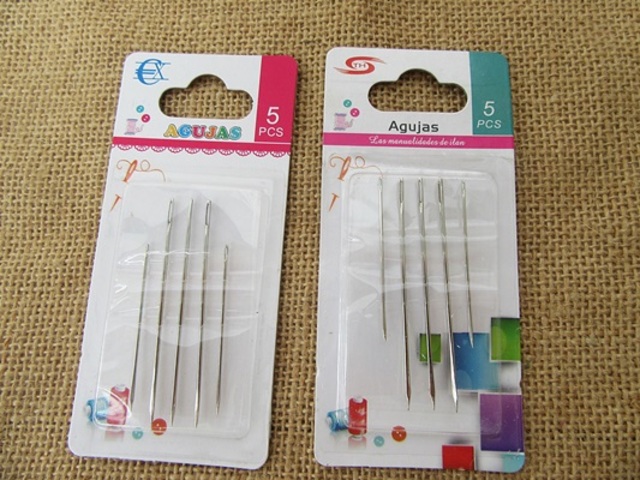 12Sheet x 5Pcs Large-Eye Big Eye Stitching Sewing Needle 12Sheet x 5Pcs Large-Eye Big Eye Stitching Sewing Needle