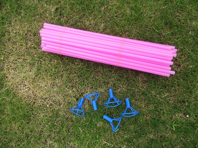 50Sets Plastic Balloon Sticks Holders with Cups 39cm long