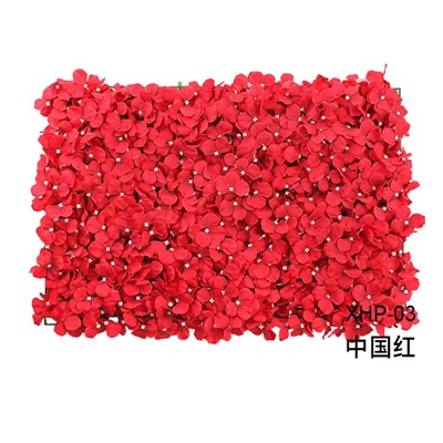 1Pc Artificial Red Wine Hydrangea Flower Backdrop Wall Panel - Click Image to Close