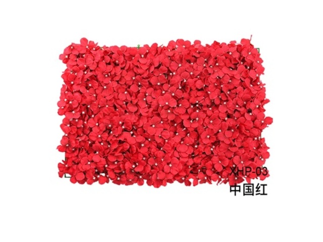 1Pc Artificial Red Wine Hydrangea Flower Backdrop Wall Panel - Click Image to Close