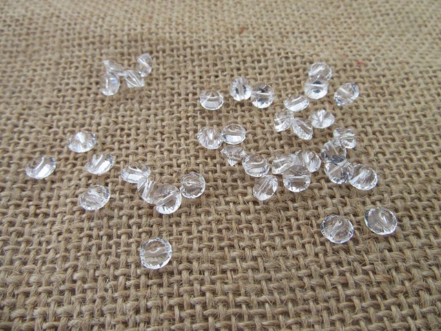 12Packs x 48Pcs Clear Diamond Beads Rhinestone Craft Embellishme - Click Image to Close