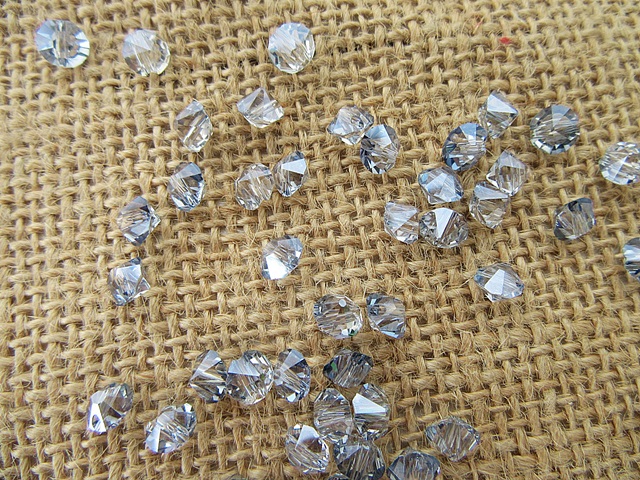 12Packs x 48Pcs Diamond Beads Rhinestone Craft Embellishment 6mm - Click Image to Close