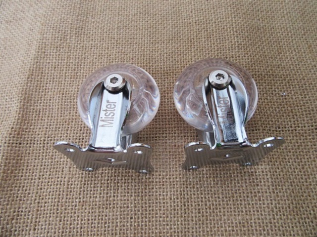 4Pcs New Heavy Duty Clear Straight Castor Wheel Set 4Pcs New Heavy Duty Clear Straight Castor Wheel Set