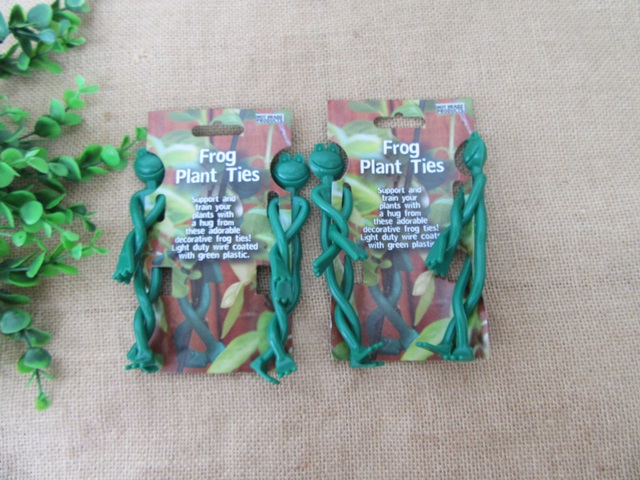 6Sheet x 2Pcs Funny Garden Frog Plant Ties - Click Image to Close
