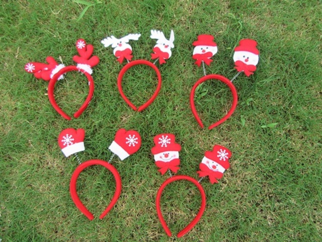 6X Christmas Headband Decorations Snowman Hair Band Child Kids G