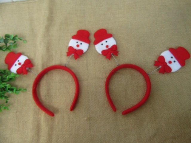 12Pcs Christmas Headband Decorations Snowman Hair Band Child Kid - Click Image to Close