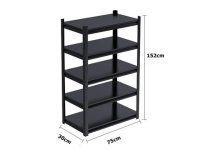 5 Layer Shelf Storage Kitchen Garage Shelving Rack 75x30x152cm