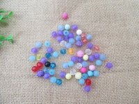 250Gram Frosted Facted Round Loose Beads 8-10mm dia