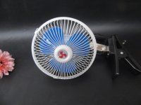 1Pc 18cm 12v Car Clip On Oscillating Fan with Cigarette Lighter