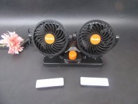 1Pc 12v Car Stick On Oscillating Fan with Cigarette Lighter Plug