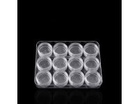 1Set x 12 HQ Clear Plastic Beads Display Cases Storage Boxes