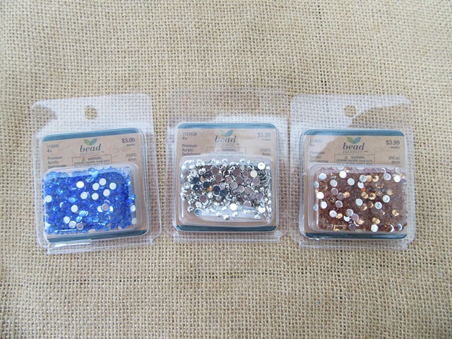12Sheets x 200Pcs Flatback Acrylic Gemstones Rhinestones 4mm Mix 12Sheets x 200Pcs Flatback Acrylic Gemstones Rhinestones 4mm Mix