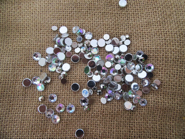 250Gram White AB Color Flatback Acrylic Gemstones Rhinestones As 250Gram White AB Color Flatback Acrylic Gemstones Rhinestones As