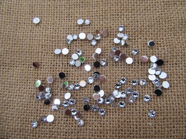 3Sheets x 3.9Gram White Flatback Acrylic Gemstones Rhinestones 5 - Click Image to Close