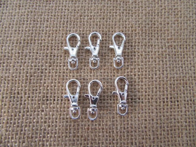 200Pcs Silver Plated Swivel Clasp for Key Rings 23mm - Click Image to Close