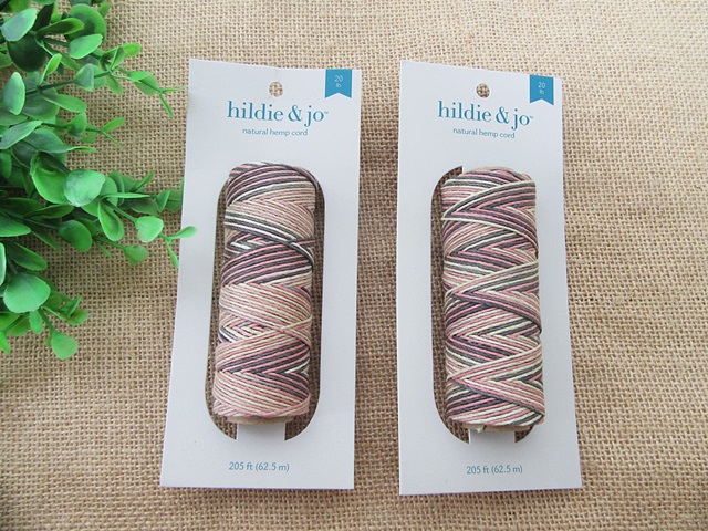 3Rolls x 62.5Meter Hemp Rope Twine String Cord Art Gift Scrapboo