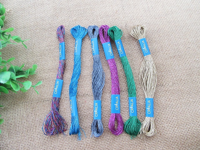 6Pcs x 7Meter Embroidery Twine String Cord Art Gift Scrapbooking - Click Image to Close