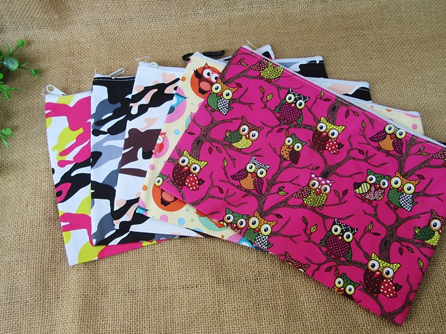 12Pcs PU Owl Etc Pencil Case Zipper Bag Makeup Bag Pouch Purse 12Pcs PU Owl Etc Pencil Case Zipper Bag Makeup Bag Pouch Purse
