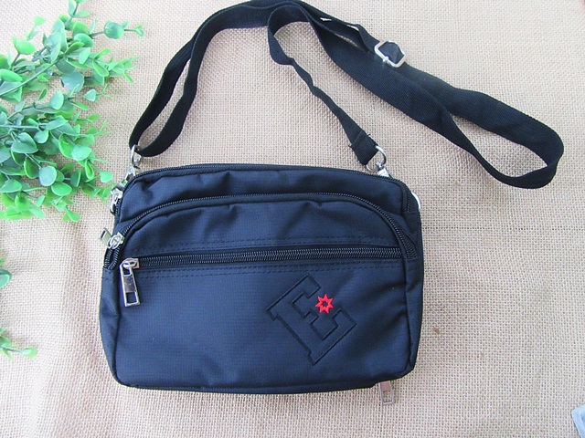 1Pc Black Multi-Purpose Shoulder Bag Crossbody Bag Waist Pouch B 1Pc Black Multi-Purpose Shoulder Bag Crossbody Bag Waist Pouch B