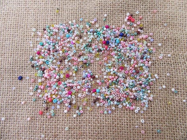 450Gram Glass Seed Beads 1.5-4mm Mixed Color - Click Image to Close