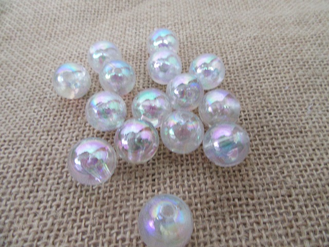100Pcs AB Clear Round Loose Beads 16mm dia 100Pcs AB Clear Round Loose Beads 16mm dia