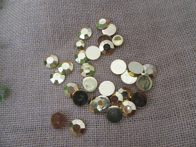 250Gram Golden Color Round Flatback Acrylic Gemstones Rhinestone 250Gram Golden Color Round Flatback Acrylic Gemstones Rhinestone