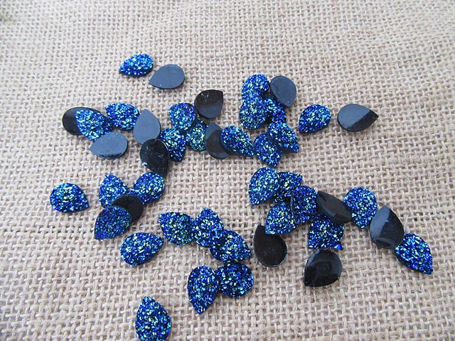 950Pcs New Teardrop Shape Flatback Gem Diamante Stick on Rhinest - Click Image to Close