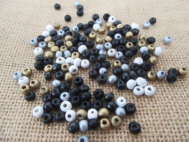 250G Round Wooden Spacer Beads DIY Jewellery Crafts 6mm Mixed Co 250G Round Wooden Spacer Beads DIY Jewellery Crafts 6mm Mixed Co