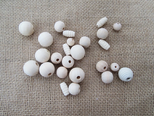 250G Natrual Wooden Round Oval Beads DIY Jewellery Crafts Assort 250G Natrual Wooden Round Oval Beads DIY Jewellery Crafts Assort