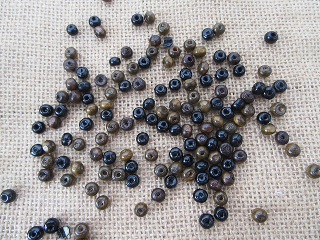 250G (Approx 3200Pcs) Black Brown Flat Round Wooden Spacer Beads 250G (Approx 3200Pcs) Black Brown Flat Round Wooden Spacer Beads