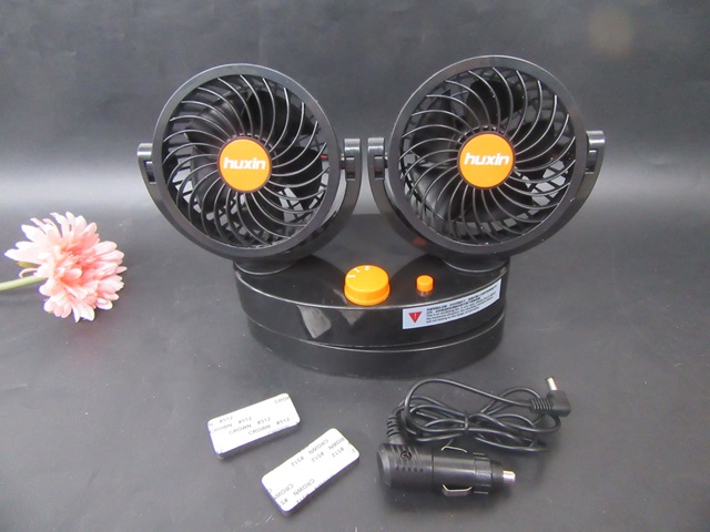 1Pc 12v Car Stick On Oscillating 2 Speed with Cigarette Lighter