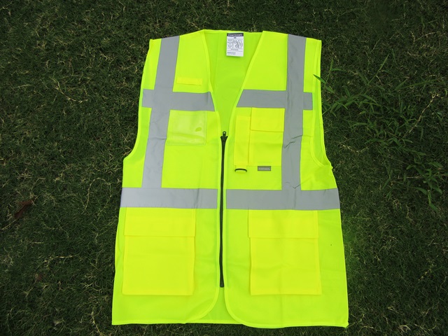 1Pc M Size Green Neon Security Safety Vest High Visibility Refle - Click Image to Close